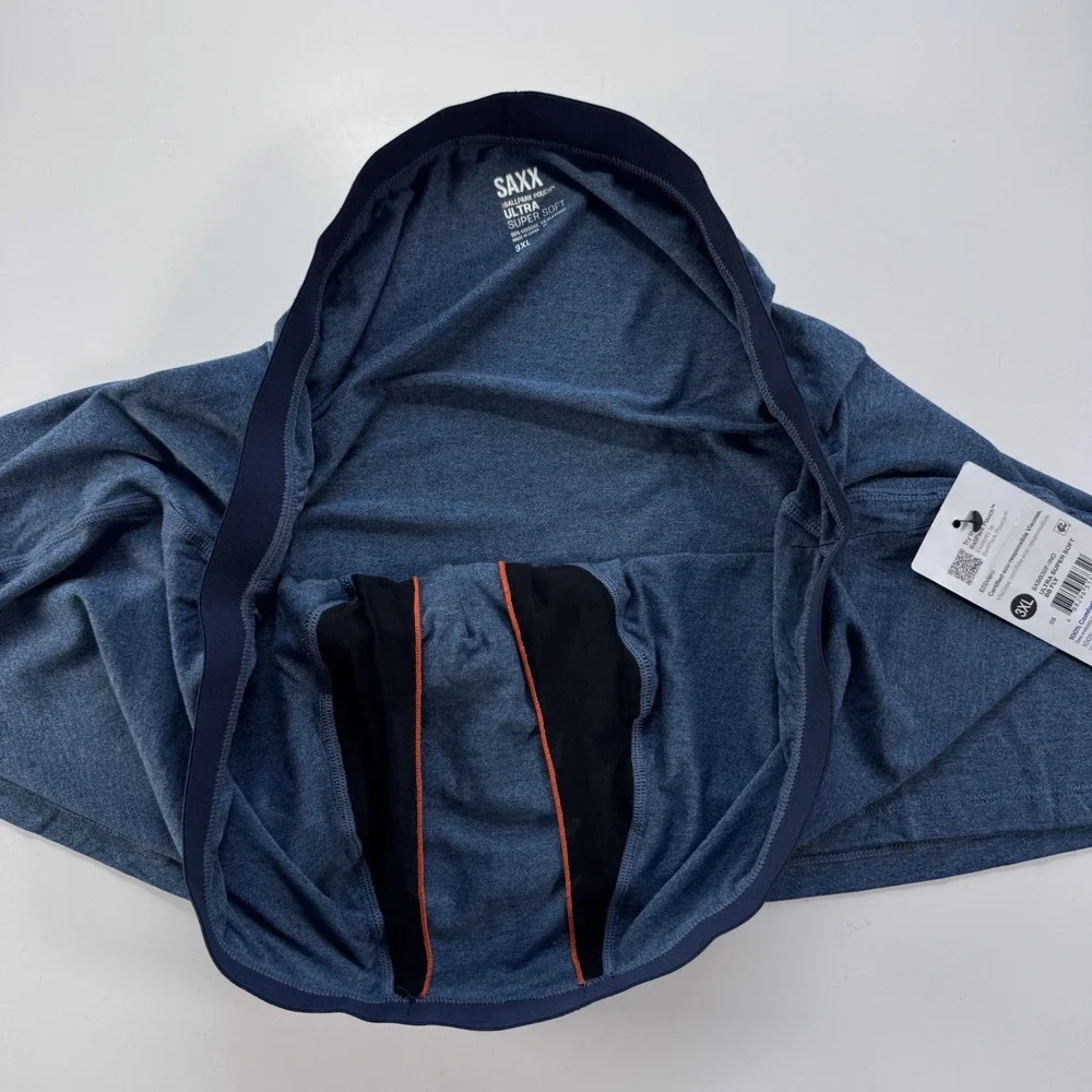 SAXX Boxer Briefs Blue Ballpark Pouch Mens 3XL Ultra Super Soft BB Fly NWT